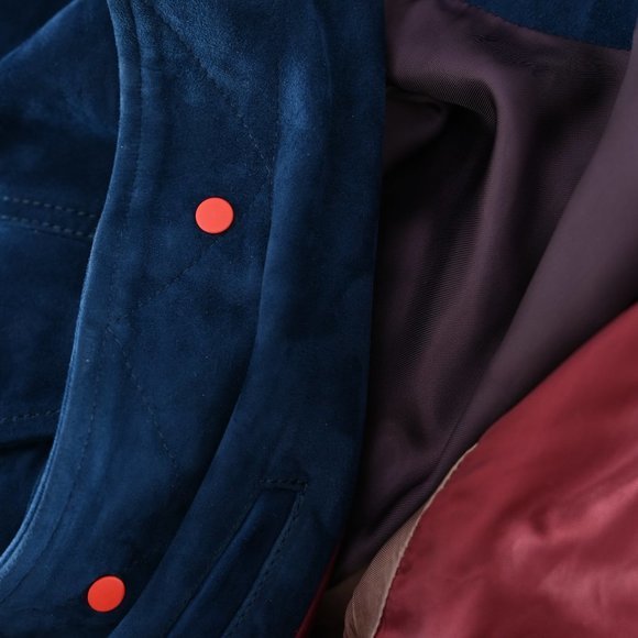 PAUL SMITH Men's Blue Suede Casual Jacket Size L - Picture 8 of 10